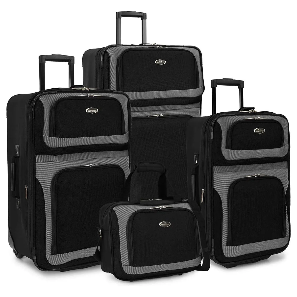 U.S. Traveler New Yorker Lightweight Expandable Rolling Luggage, 4-Piece Set