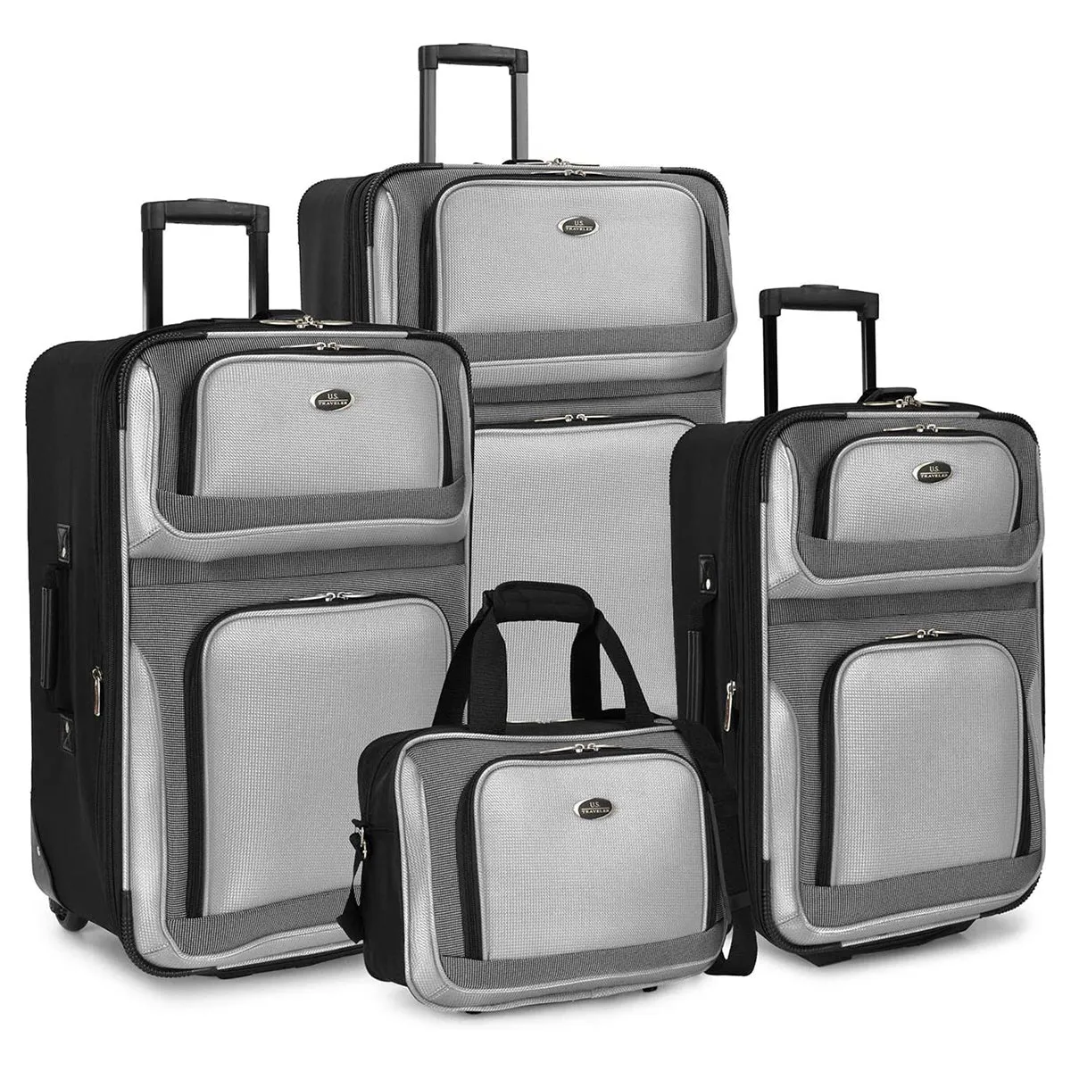 U.S. Traveler New Yorker Lightweight Expandable Rolling Luggage, 4-Piece Set