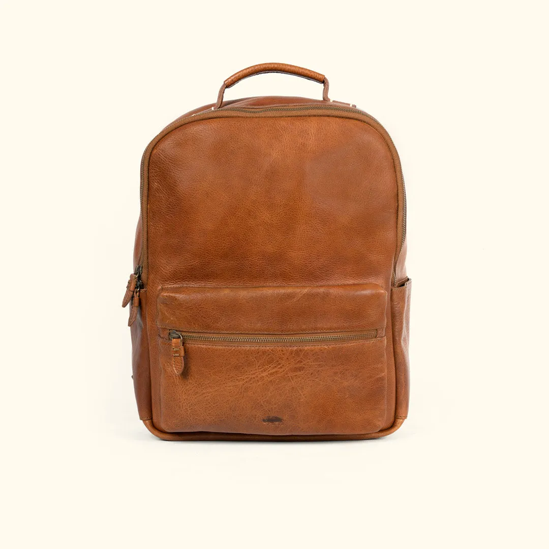 Walker Leather Backpack | Rustic Tan