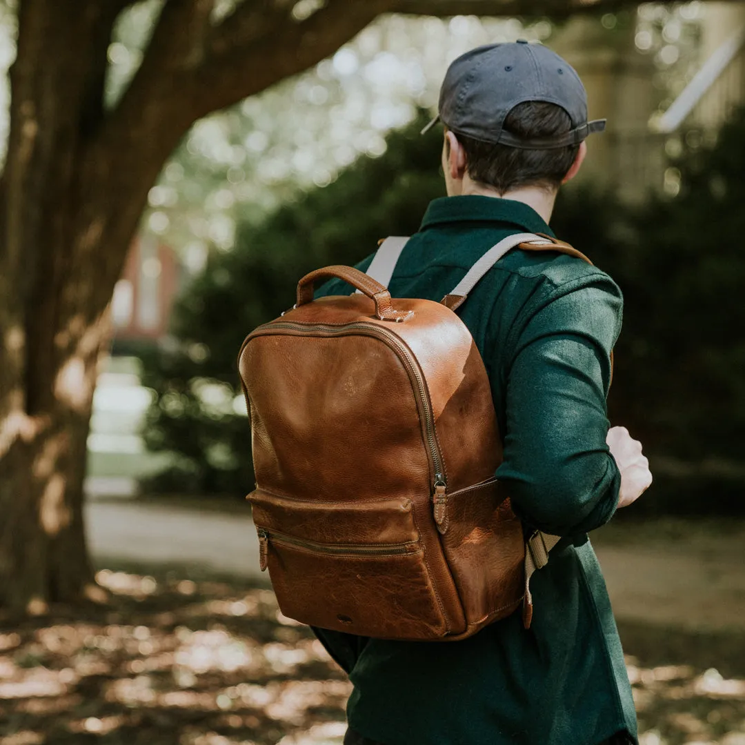 Walker Leather Backpack | Rustic Tan