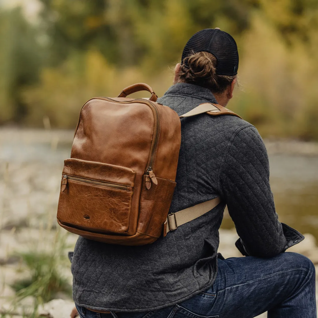 Walker Leather Backpack | Rustic Tan