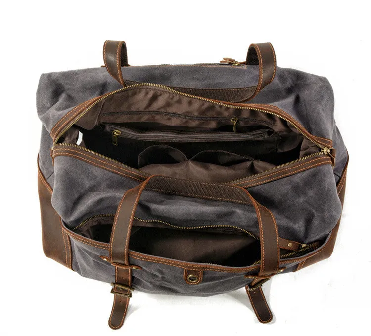 Waterproof Waxed Canvas Duffle Bag Luggage Weekender Bag Travel Bag Duffel bag