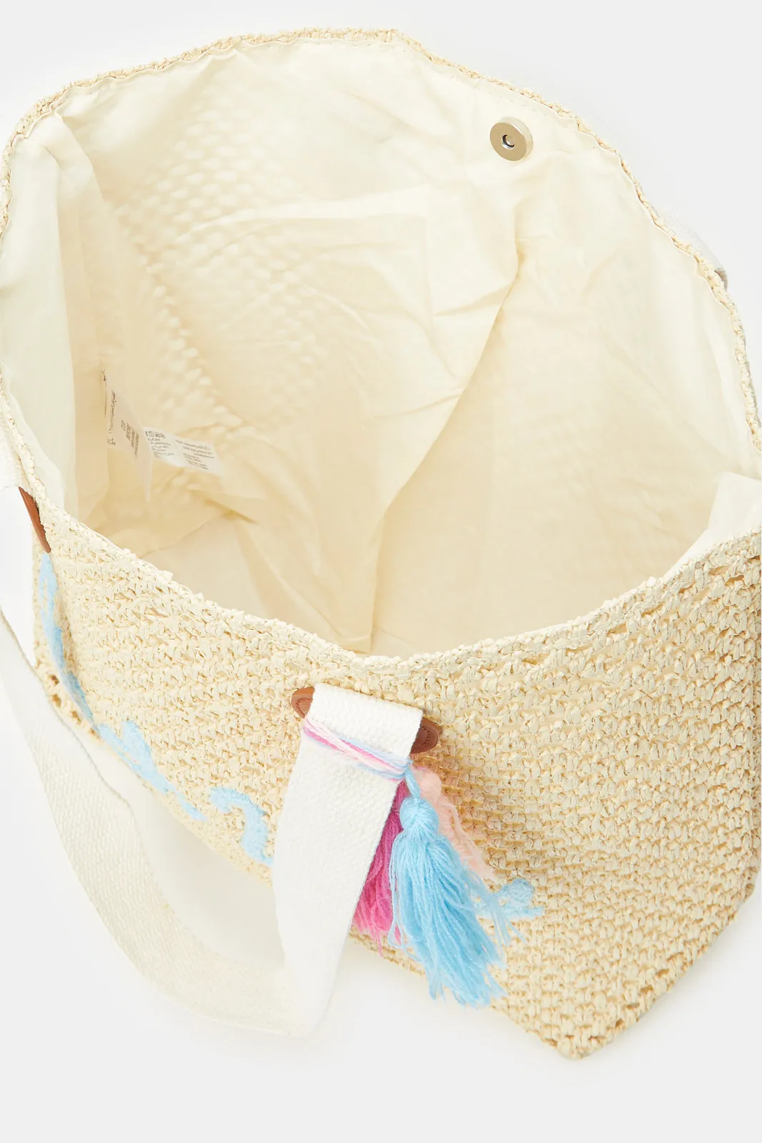 Women Beige Beach Vibes Bag