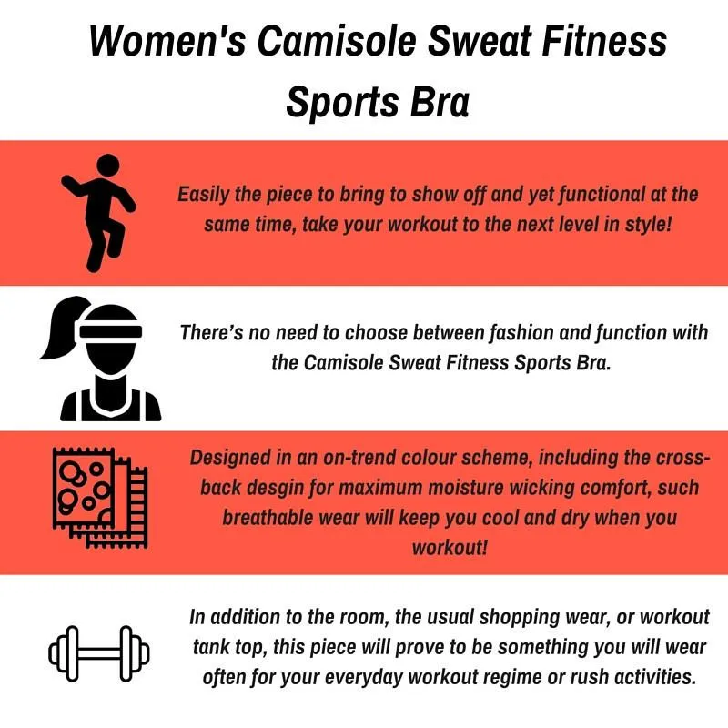 Women's Camisole Sweat Fitness Sports Bra