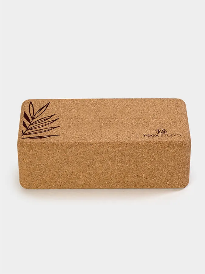 Yoga Studio Standard Size Cork Yoga Brick - Paradise Palm