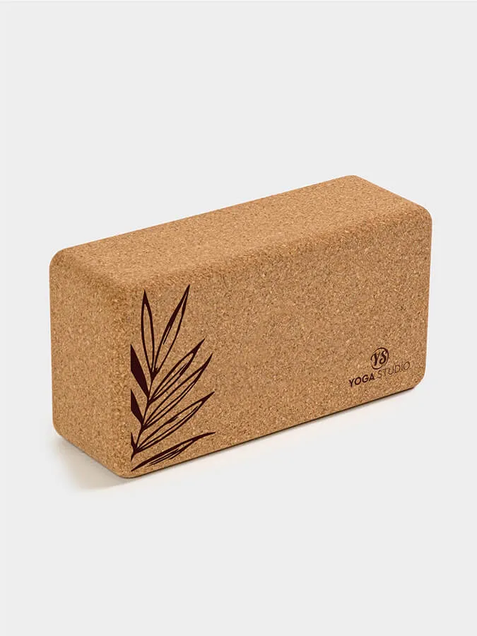 Yoga Studio Standard Size Cork Yoga Brick - Paradise Palm