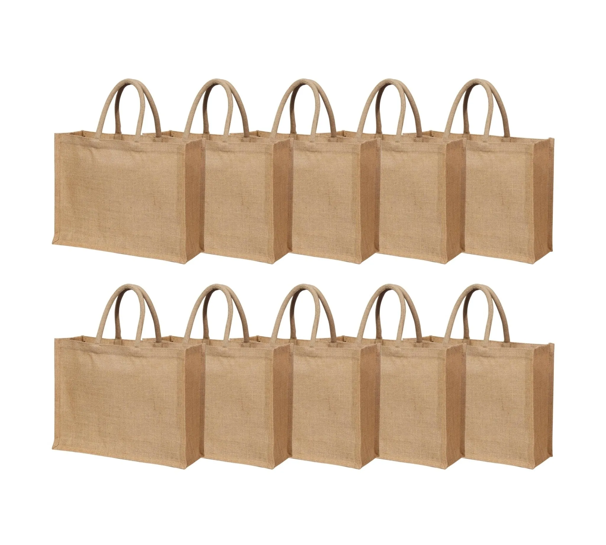 Yogi's Gift: Tote Bag with Handle - 100% Natural Jute Bag