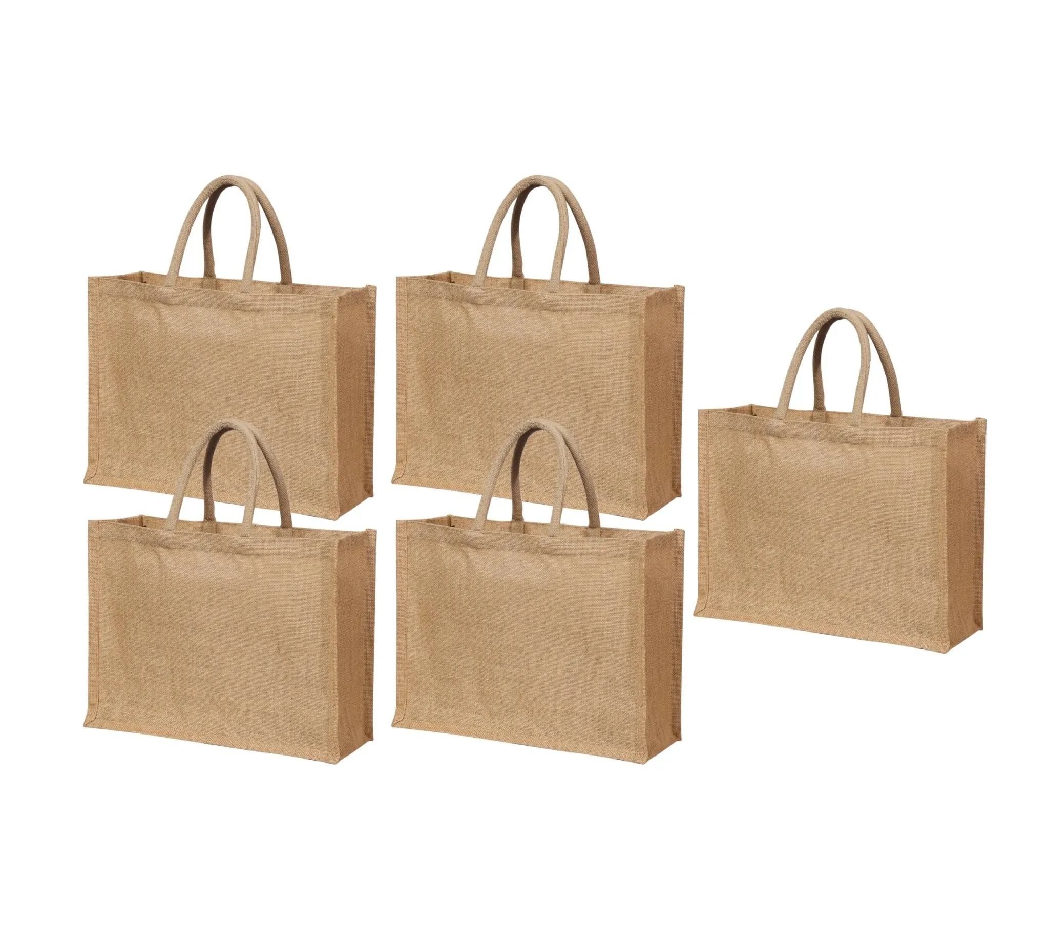 Yogi's Gift: Tote Bag with Handle - 100% Natural Jute Bag